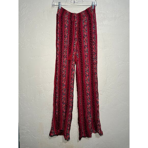 Mudd floral paisley print pants womens medium boho chic bohemmian hippie y2k - Picture 1 of 5